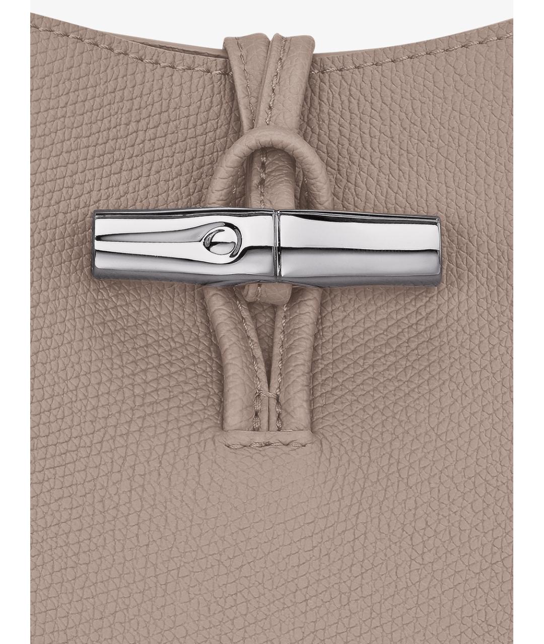 LONGCHAMP Бежевая кожаная сумка через плечо, фото 5