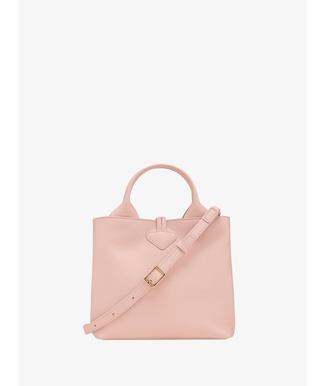 LONGCHAMP Розовая кожаная сумка тоут, фото 2