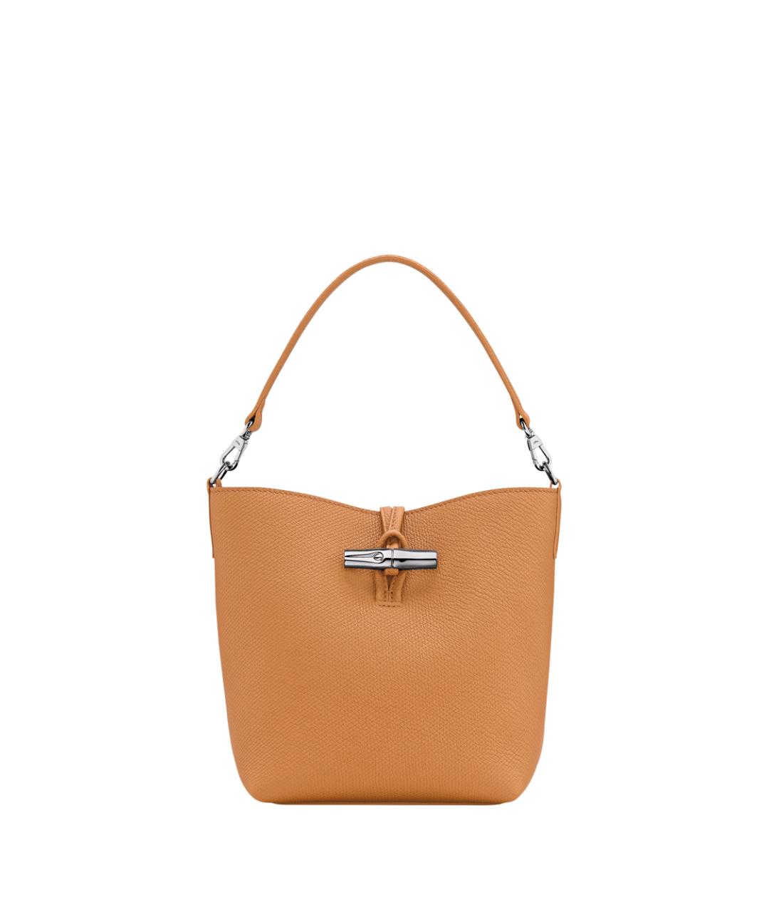 LONGCHAMP Бежевая кожаная сумка через плечо, фото 1