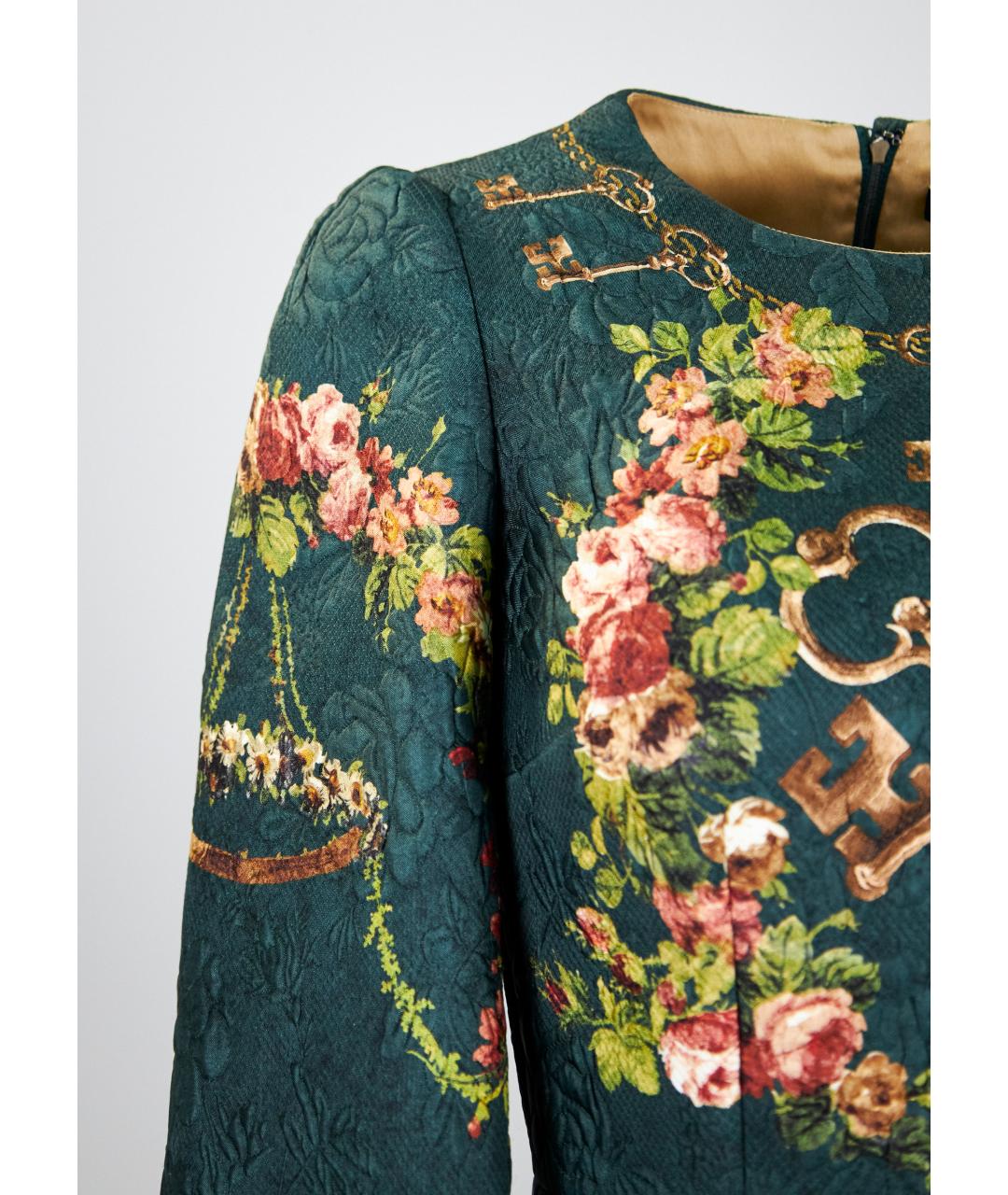DOLCE&GABBANA Зеленые полиэстеровое платье, фото 5