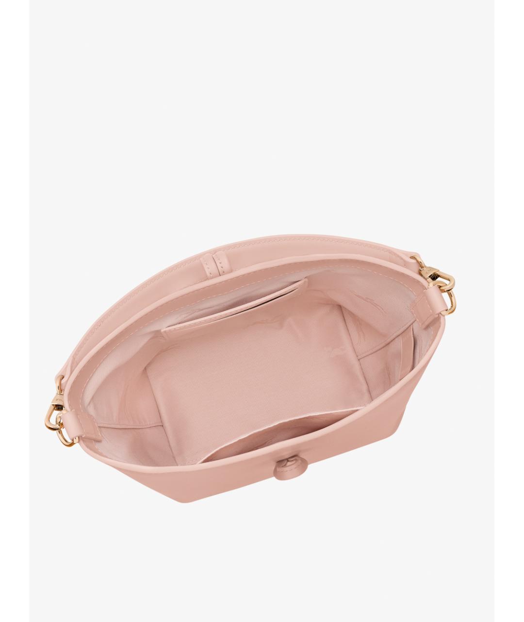 LONGCHAMP Розовая кожаная сумка через плечо, фото 4