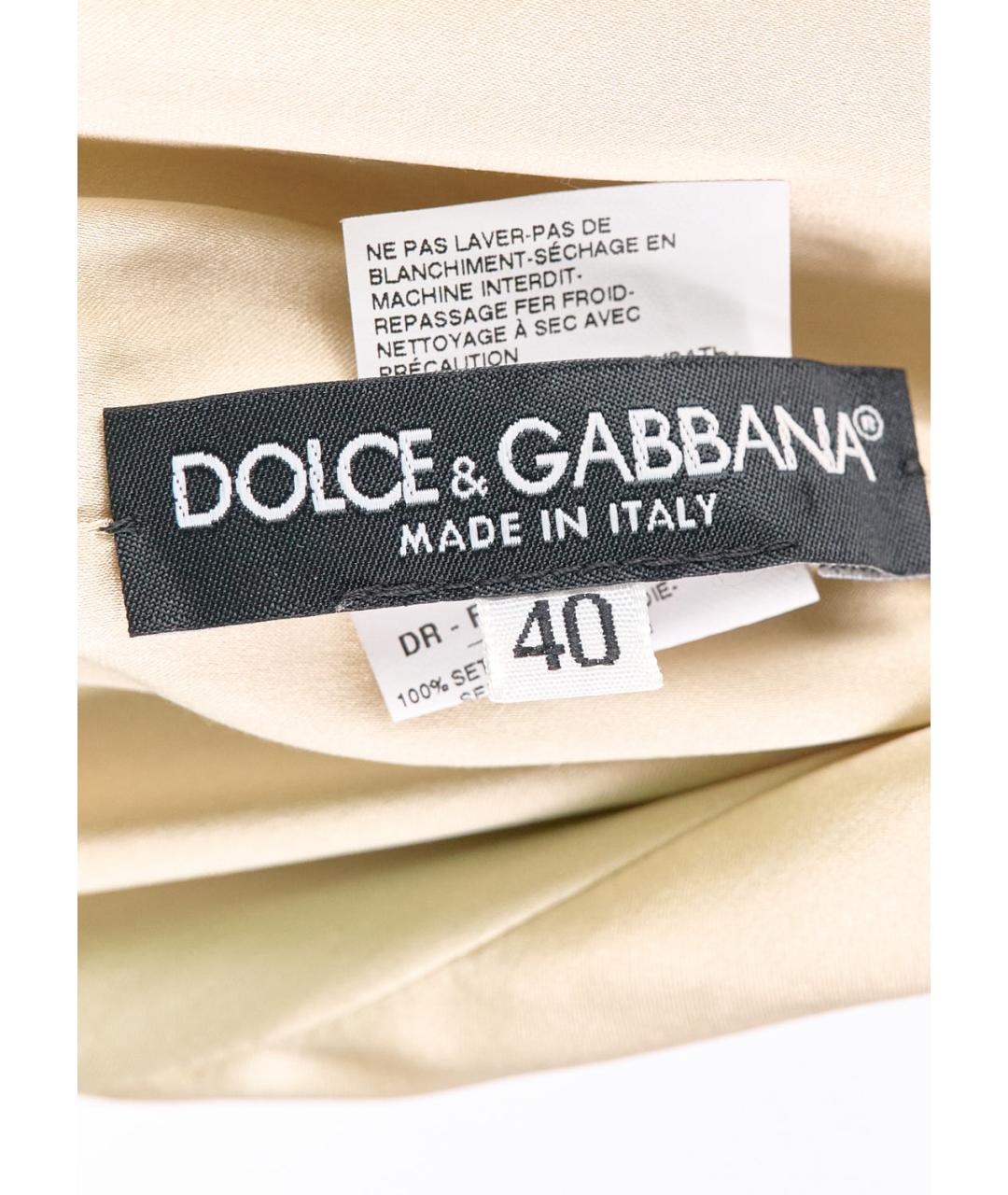 DOLCE&GABBANA Мульти шелковое повседневное платье, фото 4