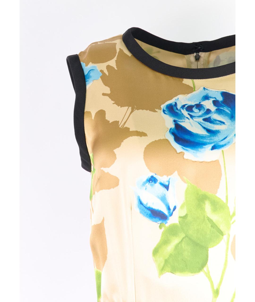 DOLCE&GABBANA Мульти шелковое повседневное платье, фото 2