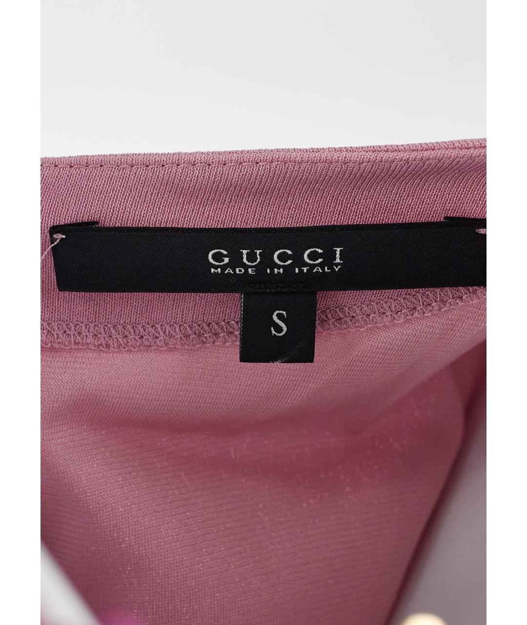GUCCI Розовое вискозное коктейльное платье, фото 5