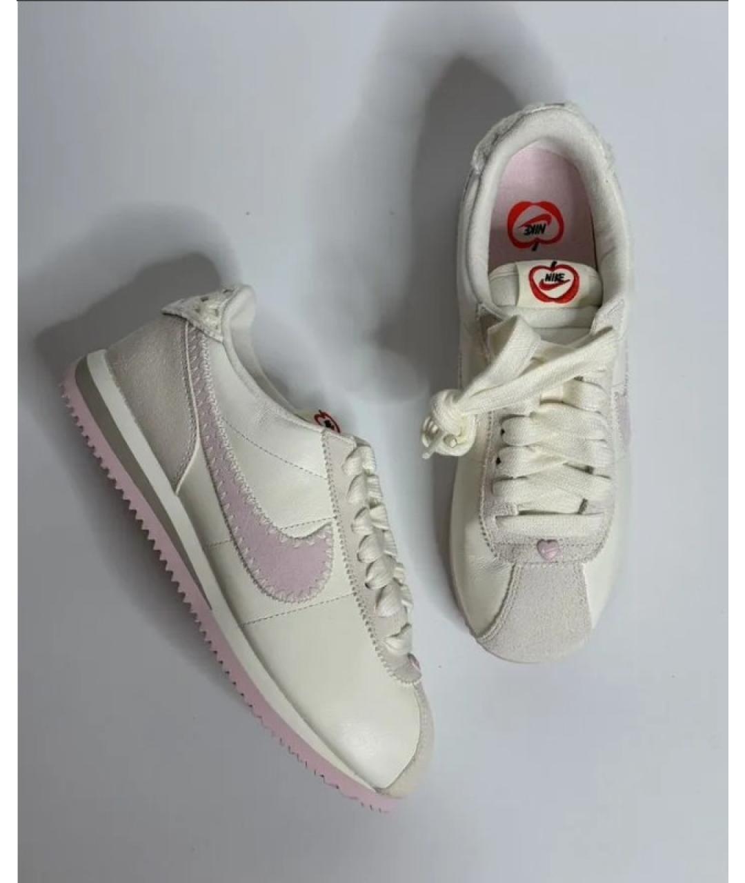 NIKE Белые кожаные кроссовки, фото 5