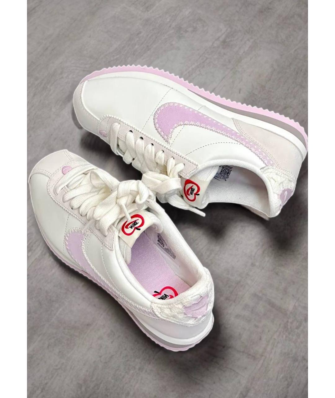 NIKE Белые кожаные кроссовки, фото 3