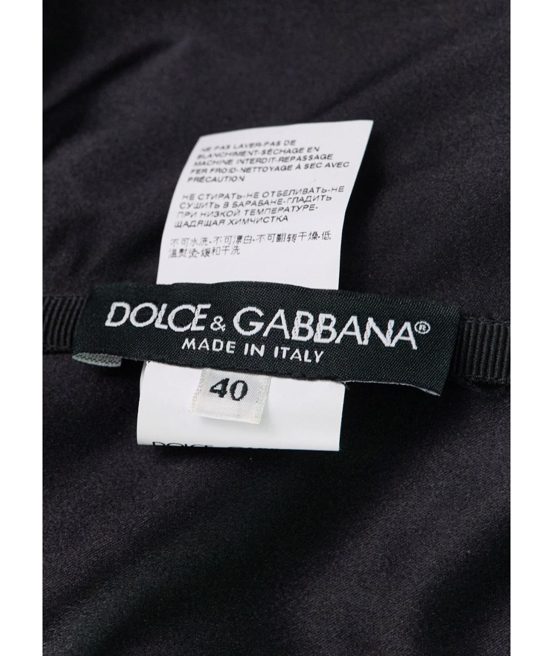 DOLCE&GABBANA Черное шерстяное вечернее платье, фото 3