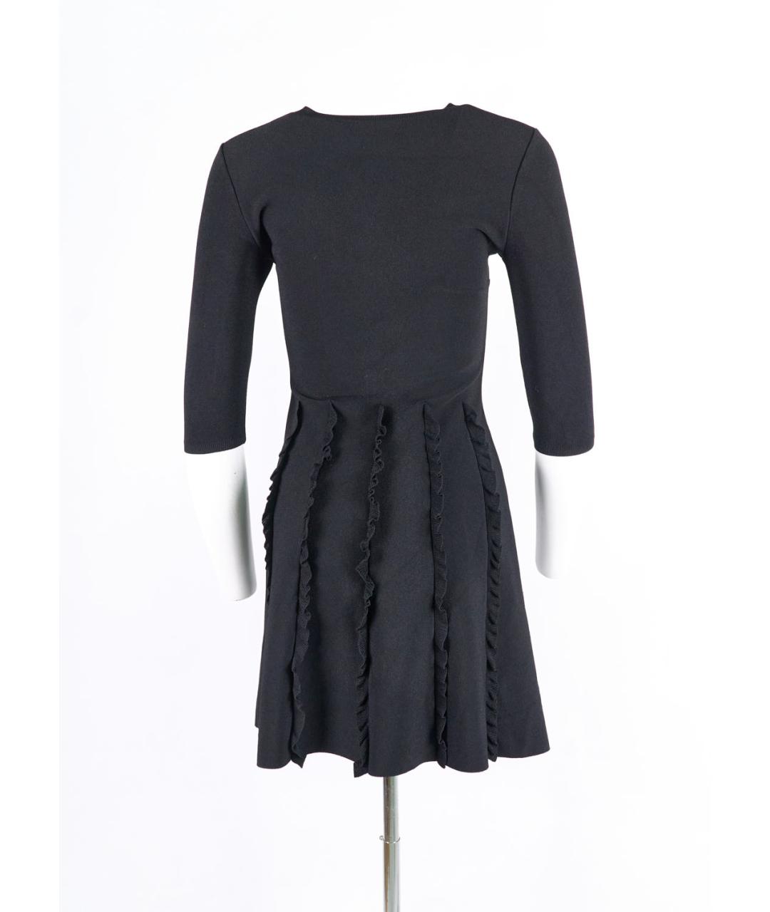 VALENTINO Черное вискозное повседневное платье, фото 2