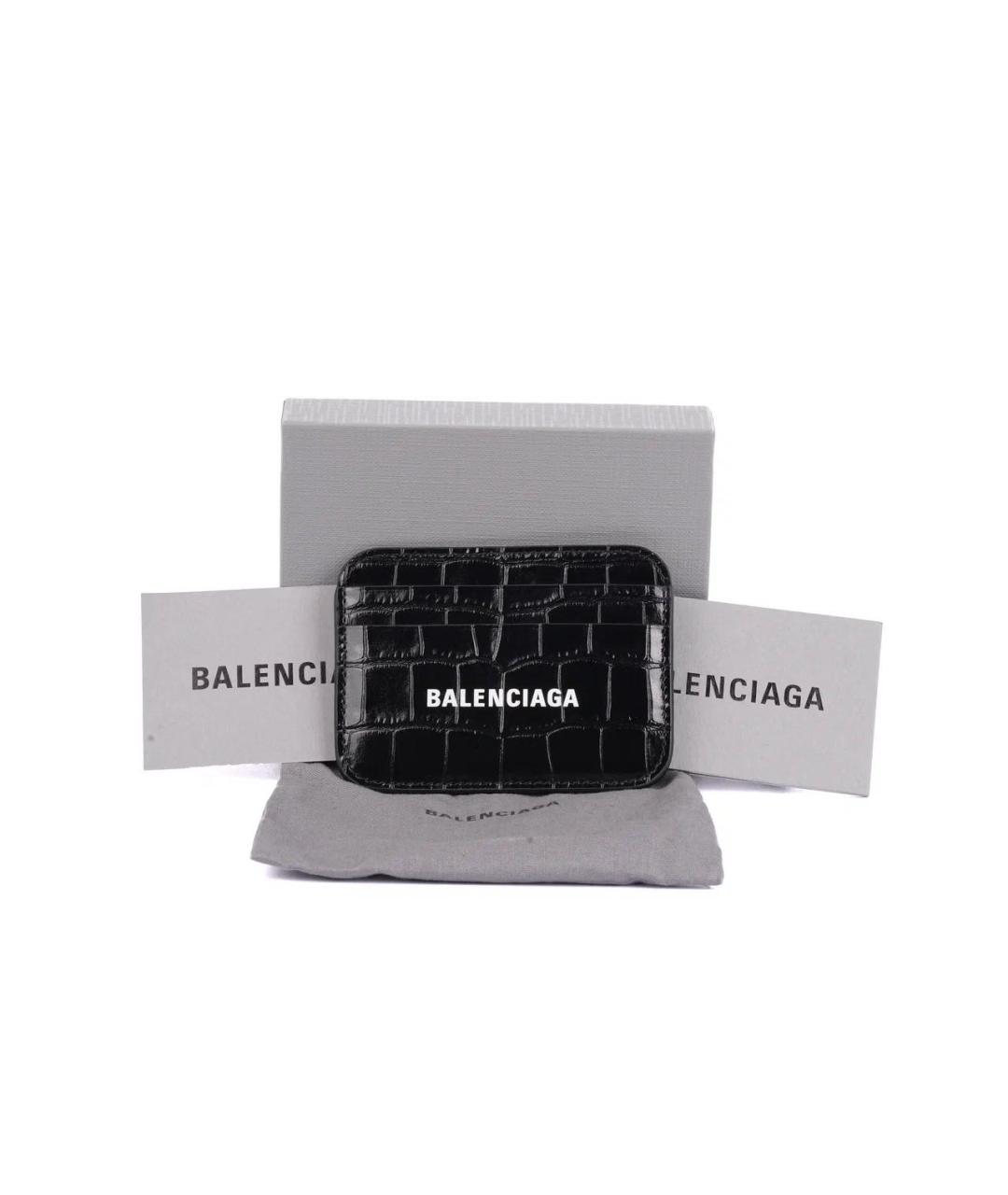 BALENCIAGA Черный кожаный кардхолдер, фото 2