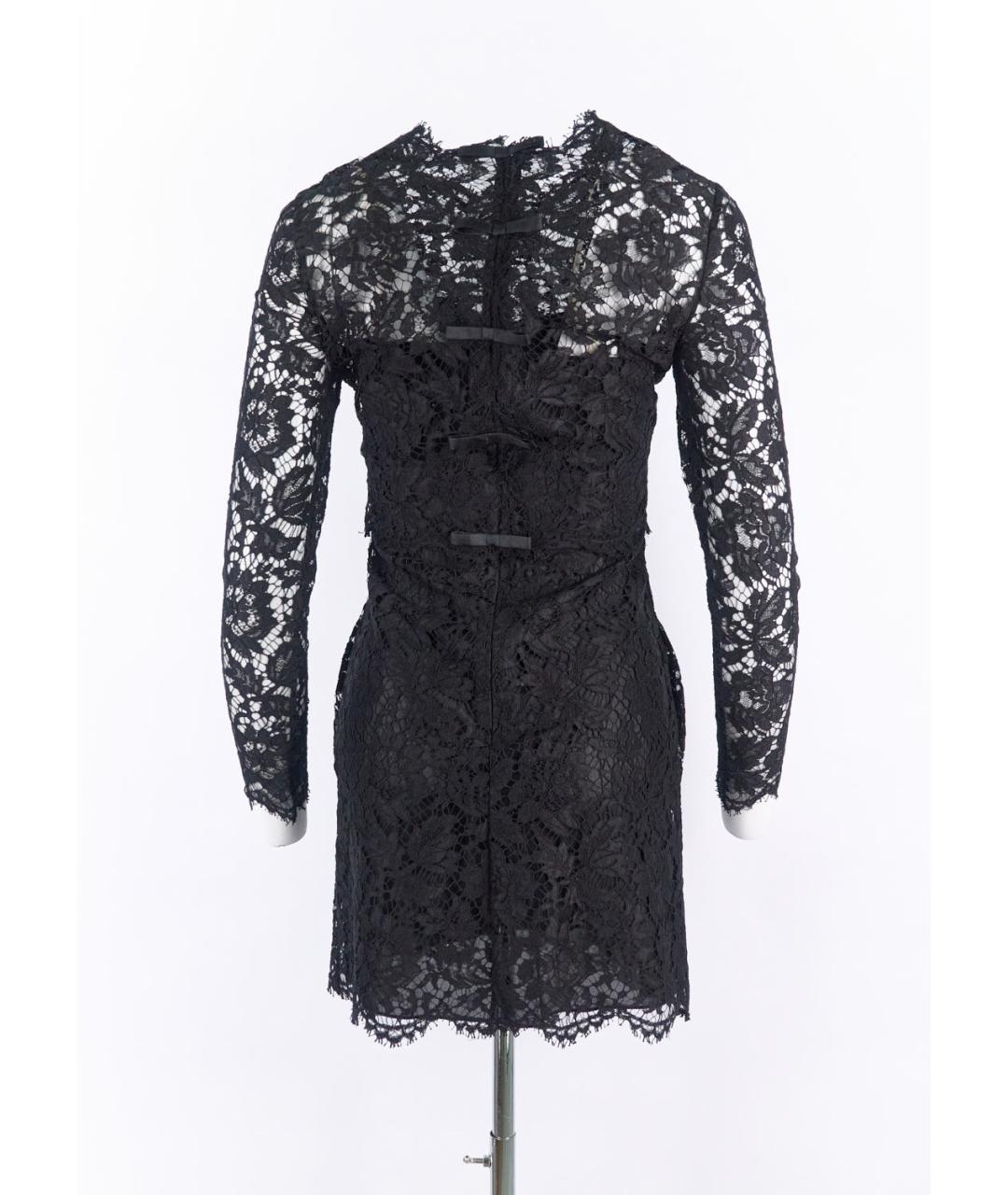 VALENTINO Черное хлопковое коктейльное платье, фото 2