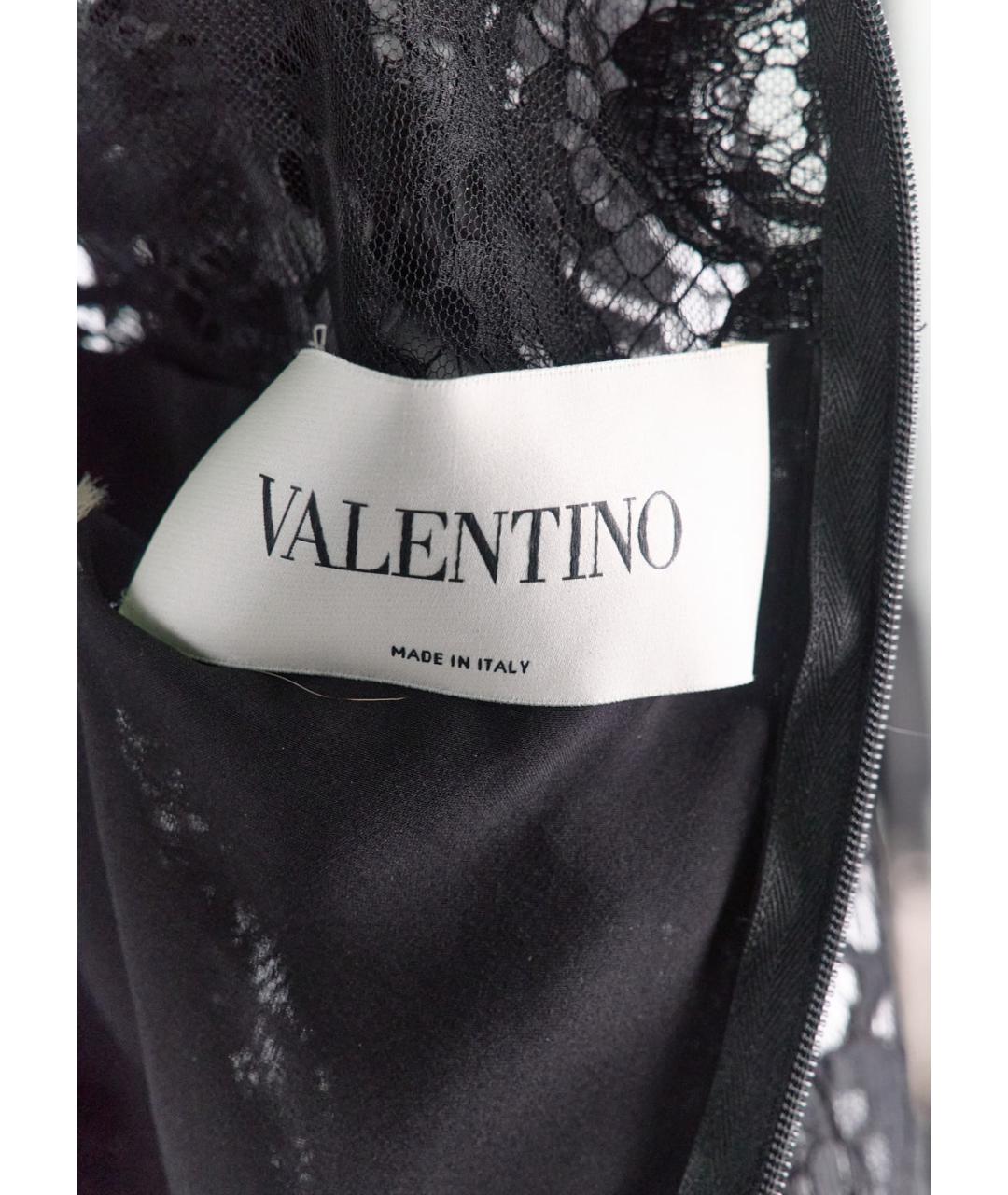 VALENTINO Черное хлопковое коктейльное платье, фото 3