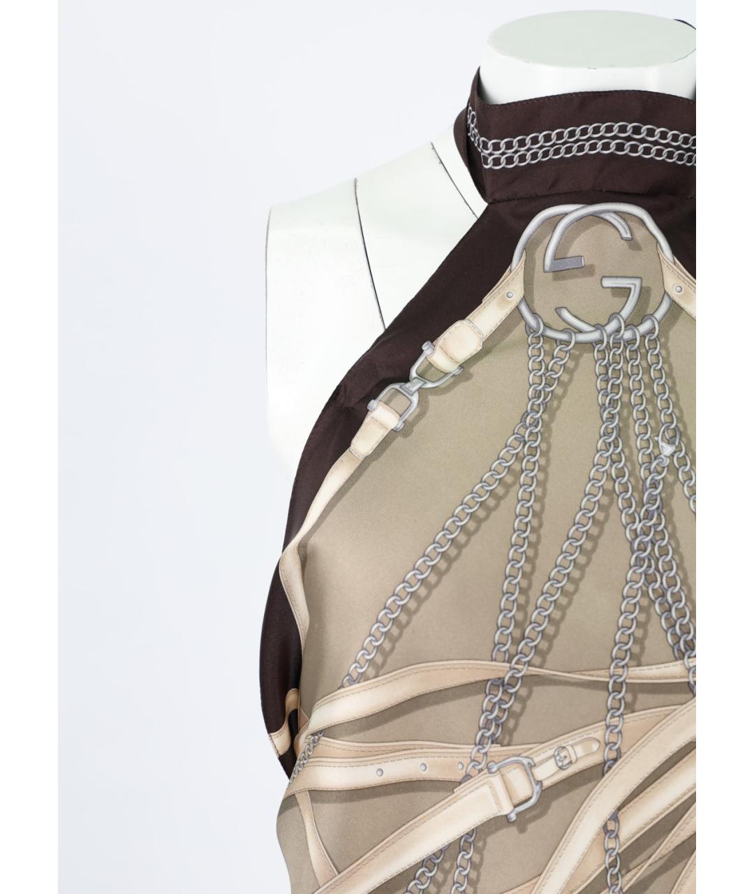 GUCCI Мульти шелковая майка, фото 2