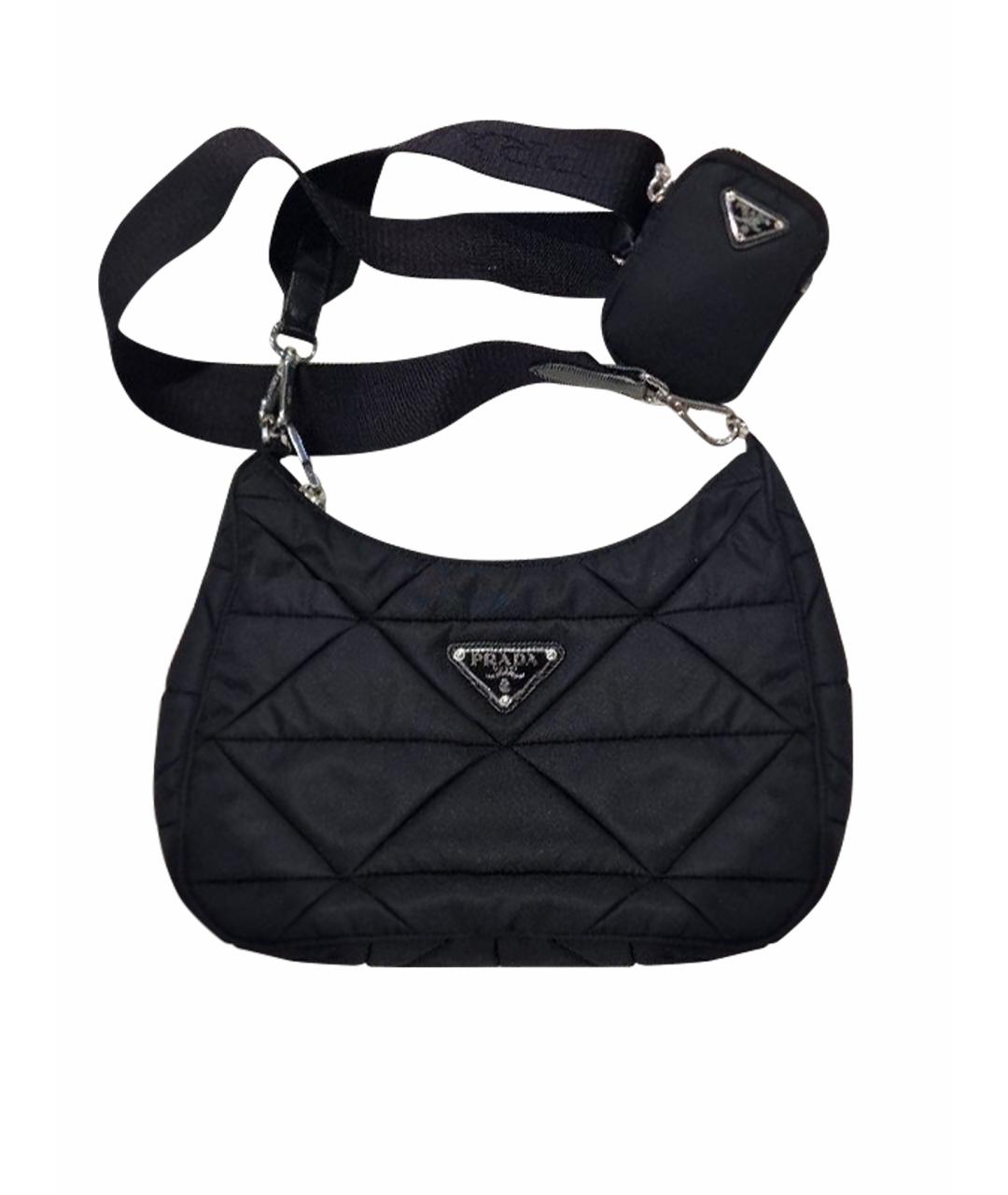 PRADA Черная синтетическая сумка через плечо, фото 1