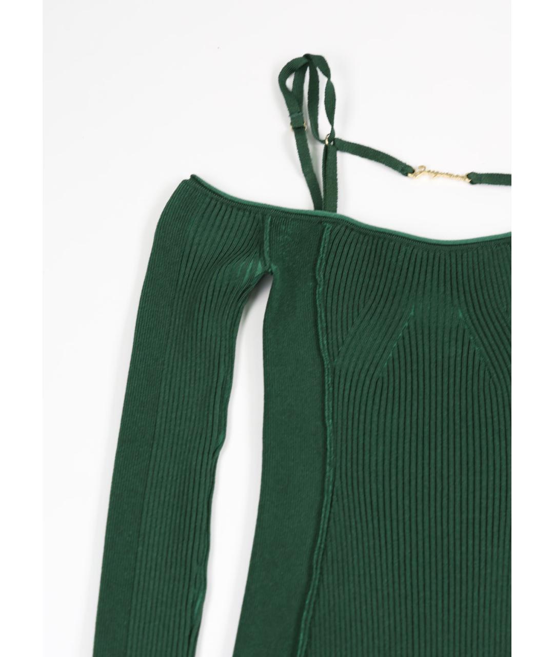JACQUEMUS Зеленые вискозное повседневное платье, фото 5