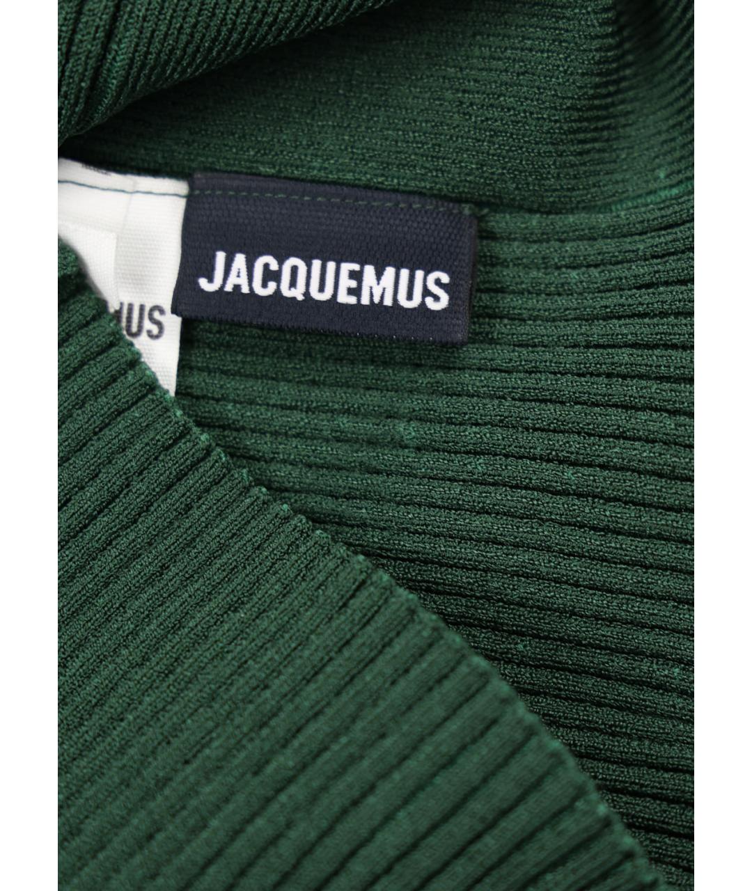 JACQUEMUS Зеленые вискозное повседневное платье, фото 3