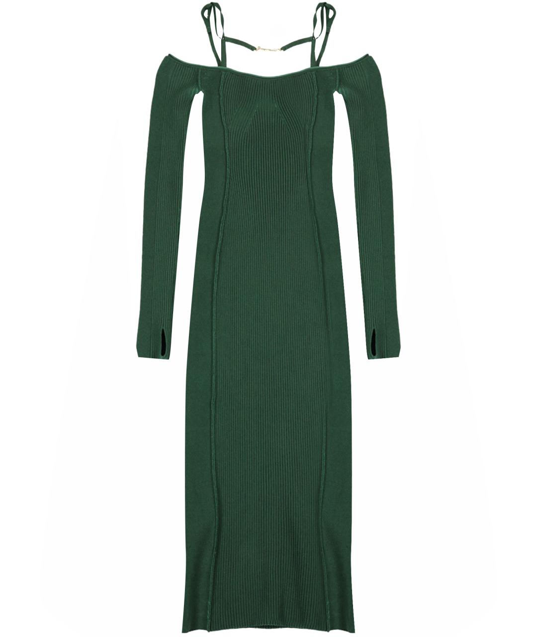 JACQUEMUS Зеленые вискозное повседневное платье, фото 1