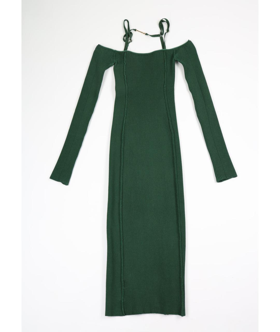 JACQUEMUS Зеленые вискозное повседневное платье, фото 2