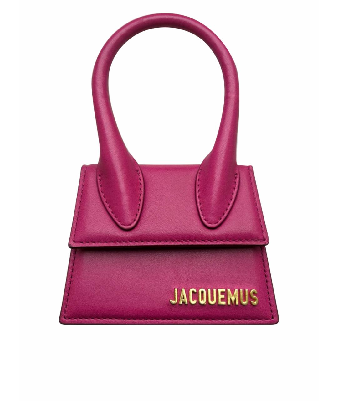 JACQUEMUS Фуксия кожаная сумка через плечо, фото 9