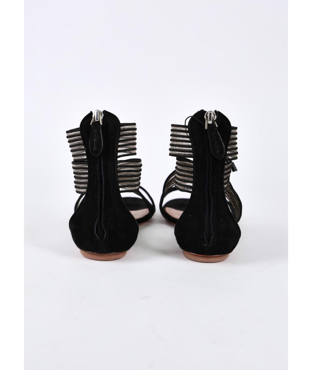 ALAIA Черные текстильные сандалии, фото 4