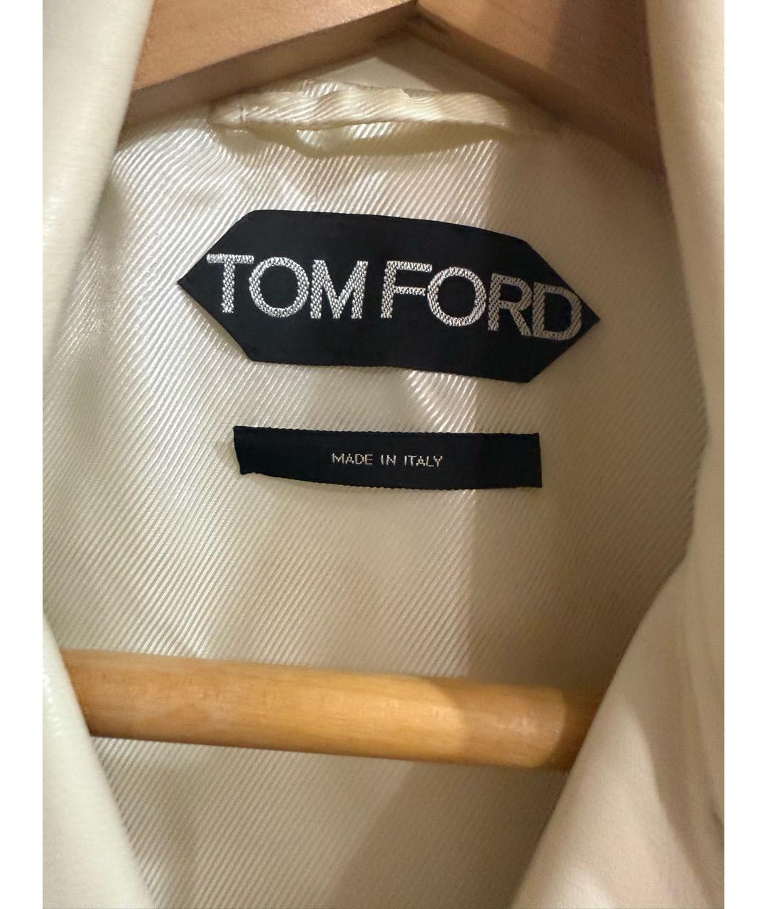 TOM FORD Белая кожаная куртка, фото 3