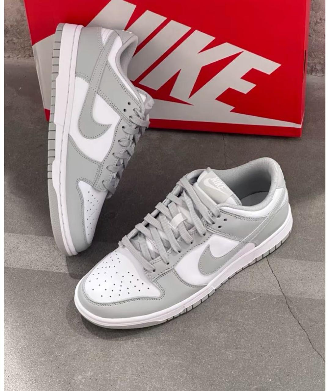 NIKE Серые кожаные кеды, фото 6