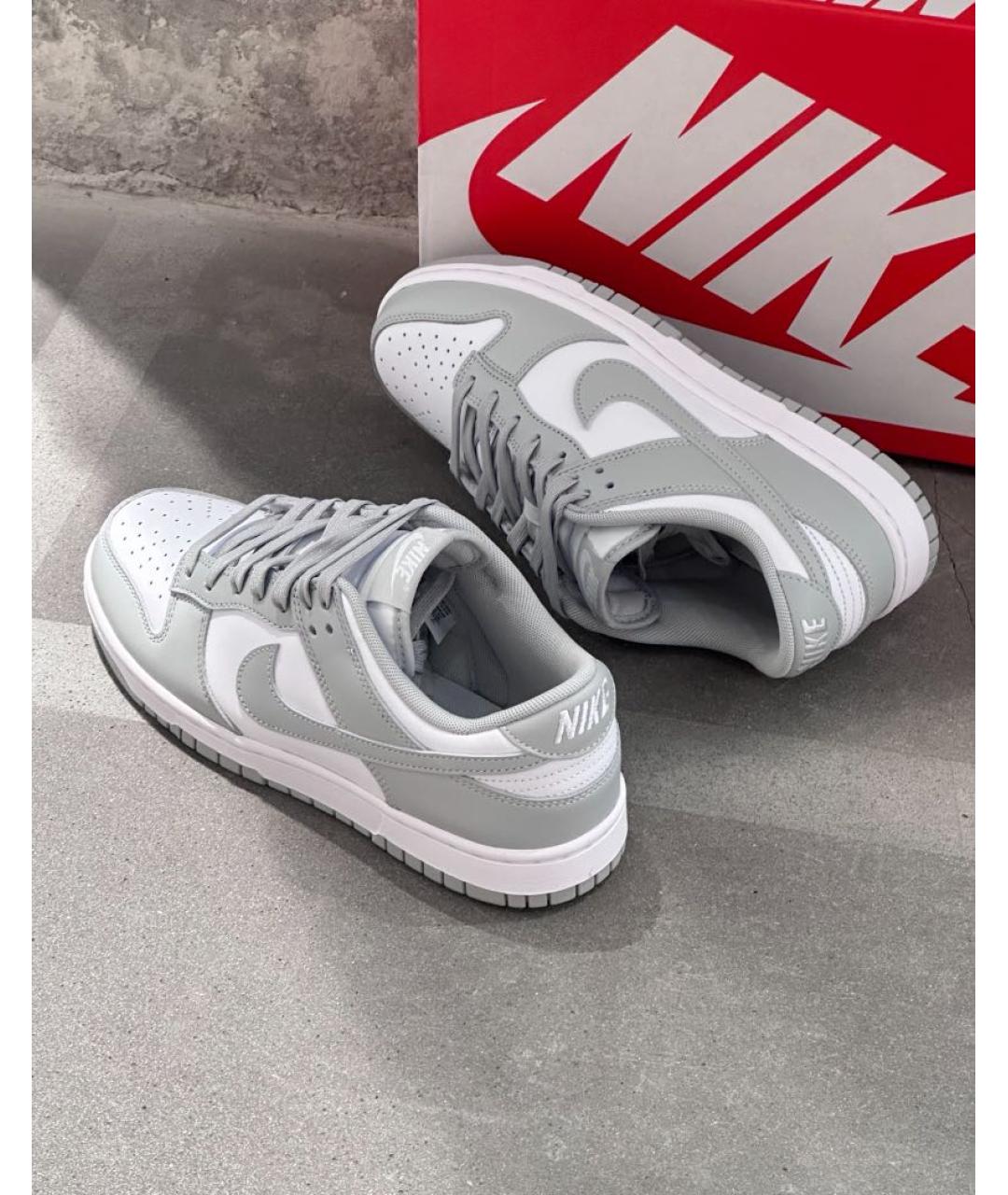 NIKE Серые кожаные кеды, фото 7