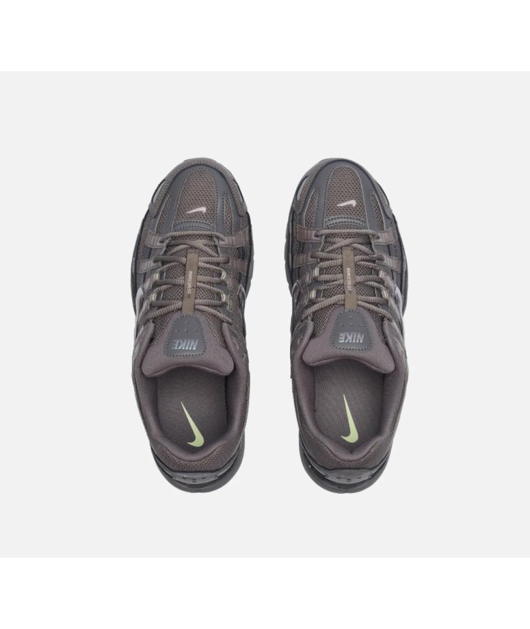 NIKE Черные кожаные низкие кроссовки / кеды, фото 4