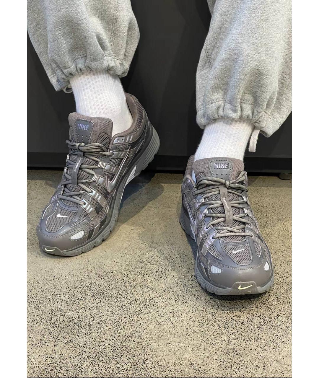 NIKE Черные кожаные низкие кроссовки / кеды, фото 3