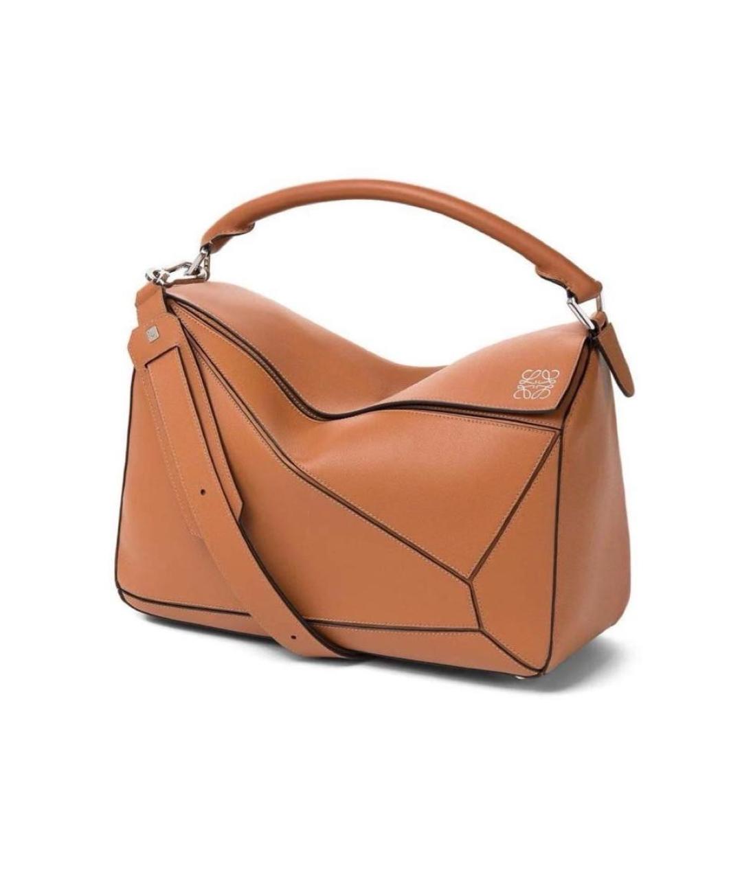 LOEWE Коричневая кожаная сумка через плечо, фото 9