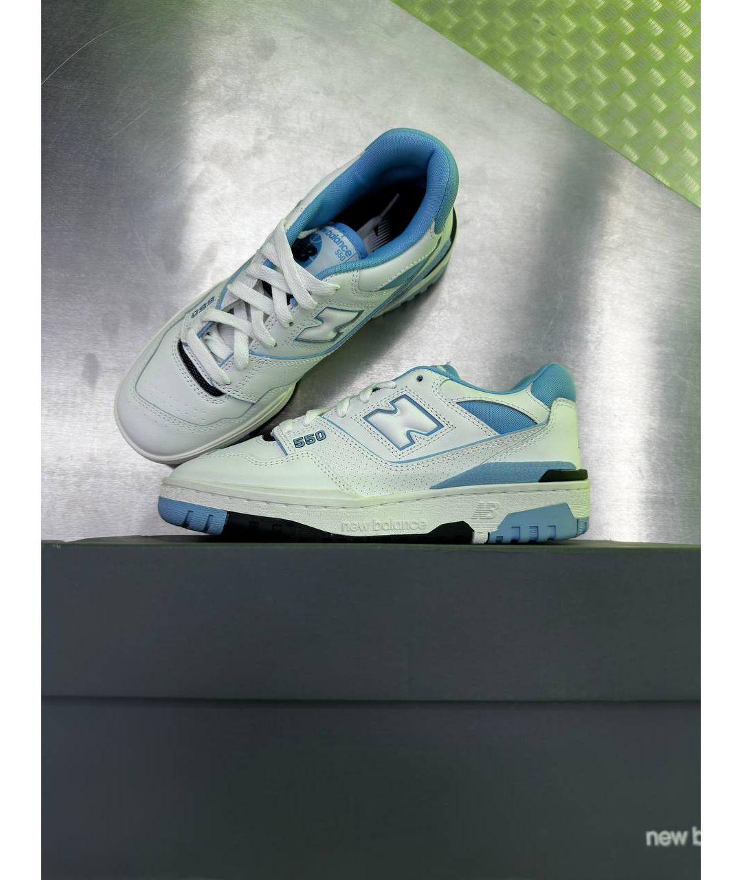 NEW BALANCE Голубые кожаные кеды, фото 2