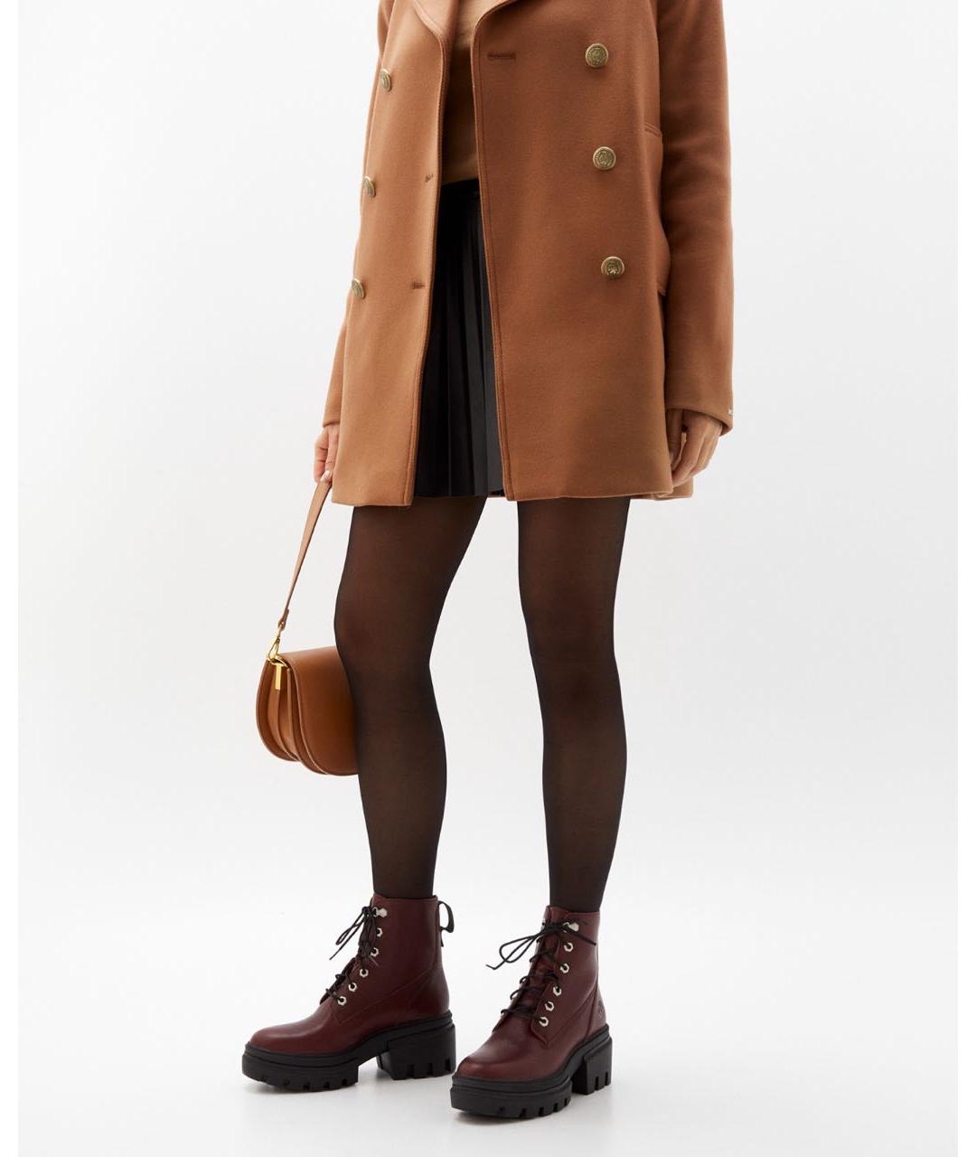 TIMBERLAND Бордовые кожаные ботинки, фото 8