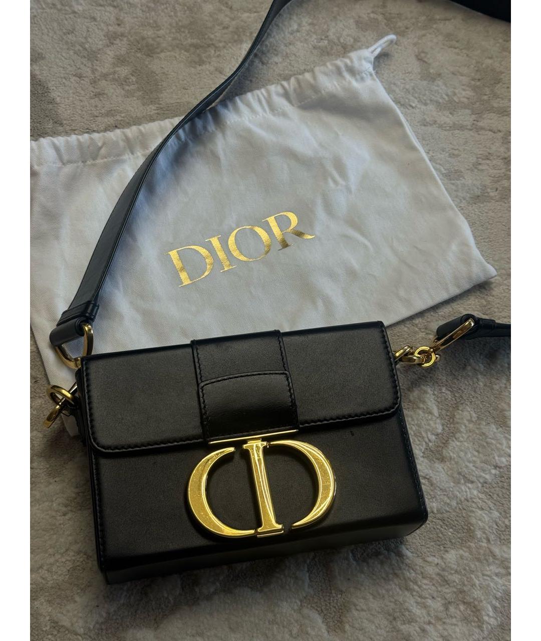 CHRISTIAN DIOR Черная кожаная сумка через плечо, фото 2