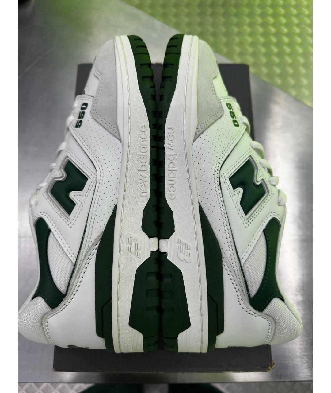 NEW BALANCE Белые кожаные низкие кроссовки / кеды, фото 4