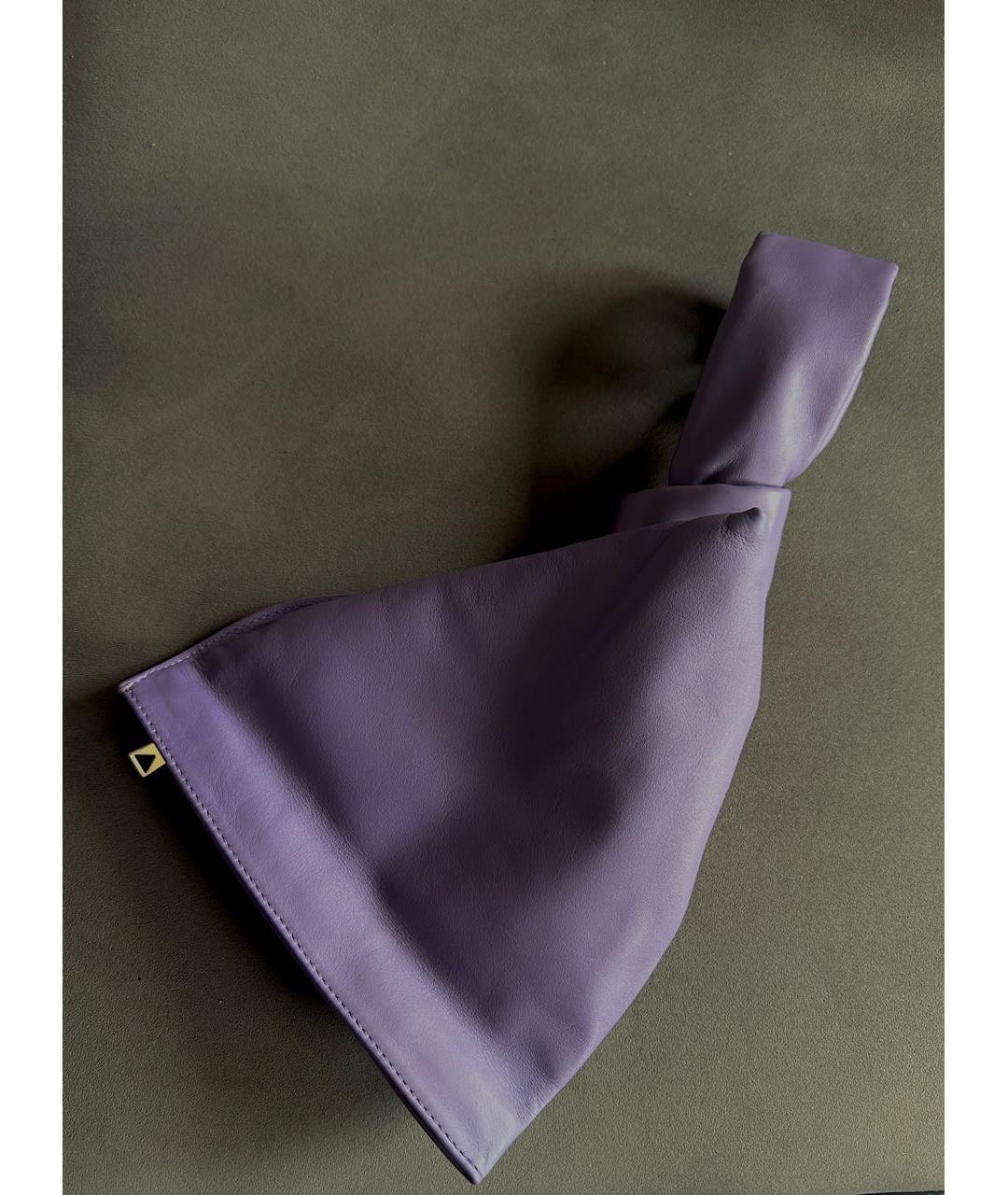 BOTTEGA VENETA Фиолетовая кожаная сумка с короткими ручками, фото 3
