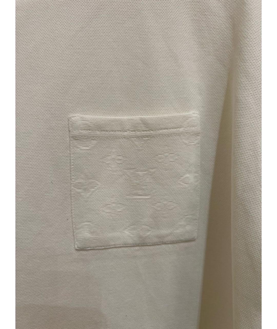 LOUIS VUITTON Белая хлопковая футболка, фото 4