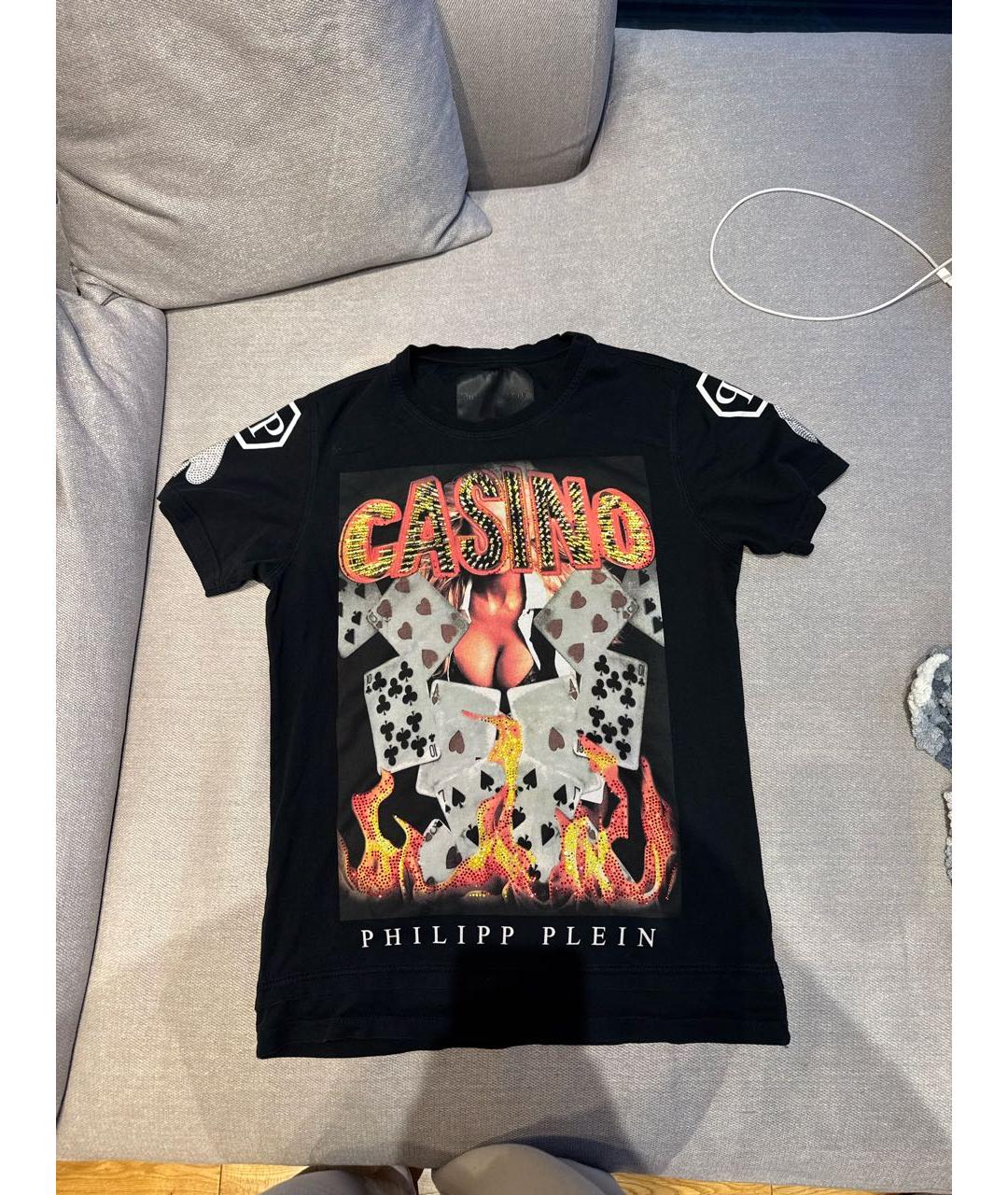 PHILIPP PLEIN Черная хлопковая футболка, фото 5