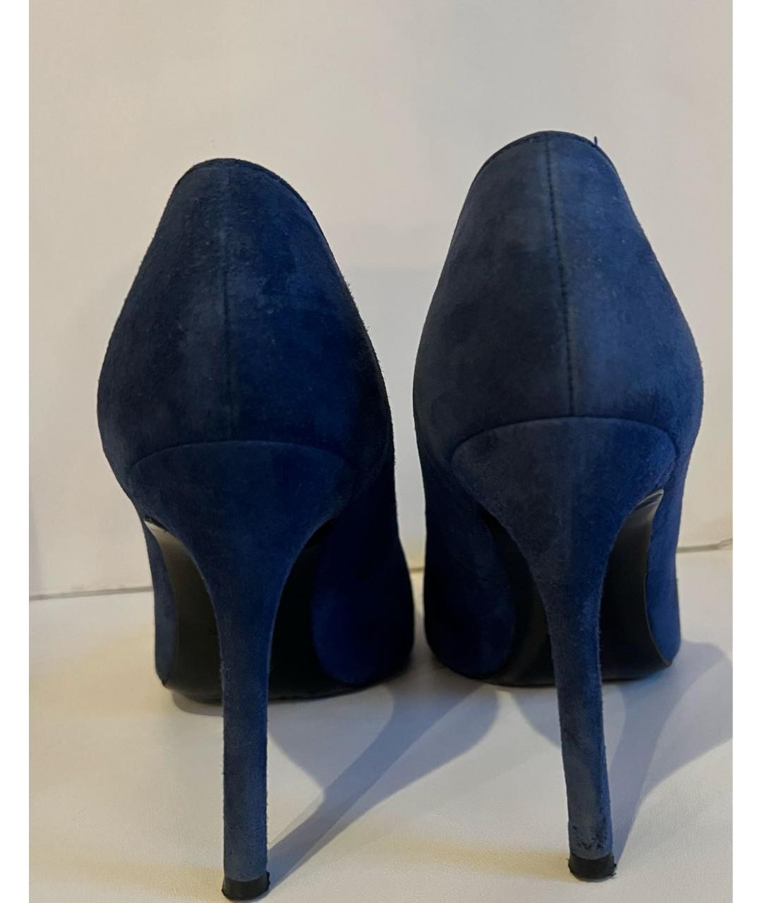 STUART WEITZMAN Синие замшевые туфли, фото 4