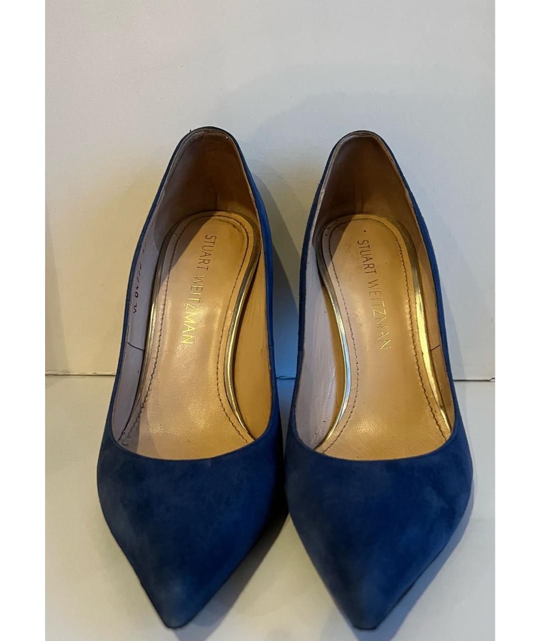 STUART WEITZMAN Синие замшевые туфли, фото 2