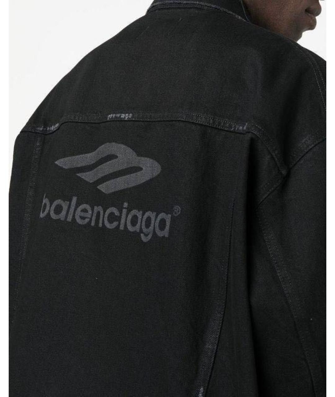 BALENCIAGA Черная деним куртка, фото 5