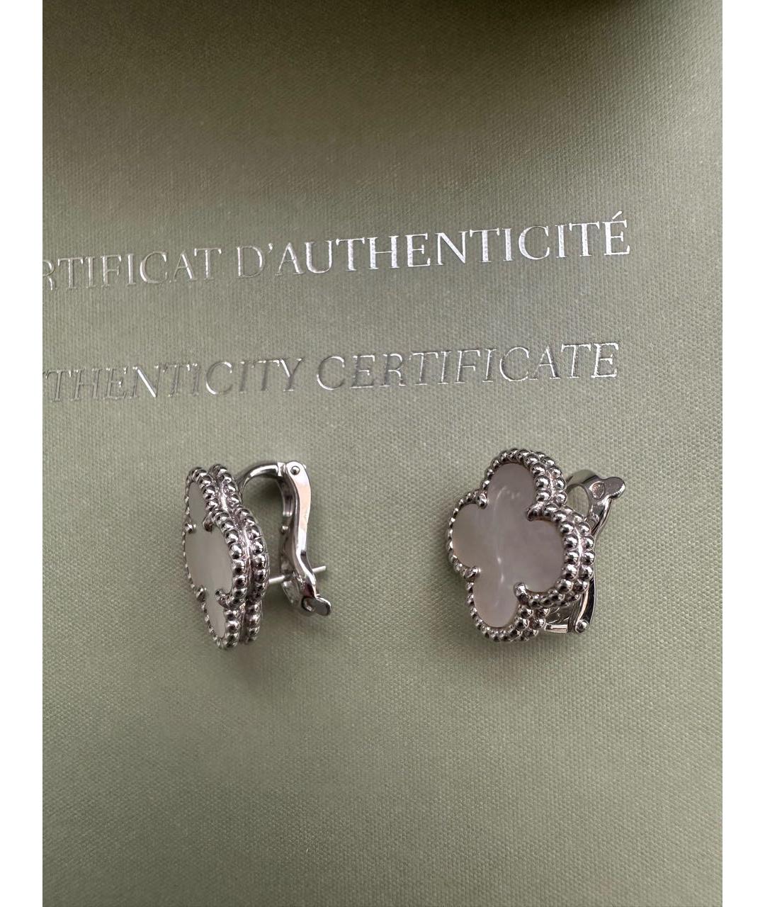 VAN CLEEF & ARPELS Белые серьги из белого золота, фото 3