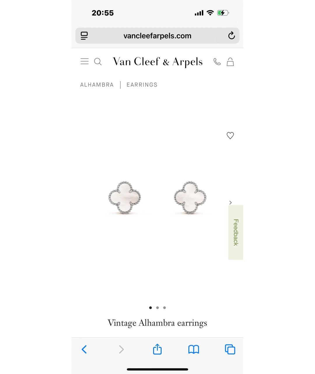 VAN CLEEF & ARPELS Белые серьги из белого золота, фото 8