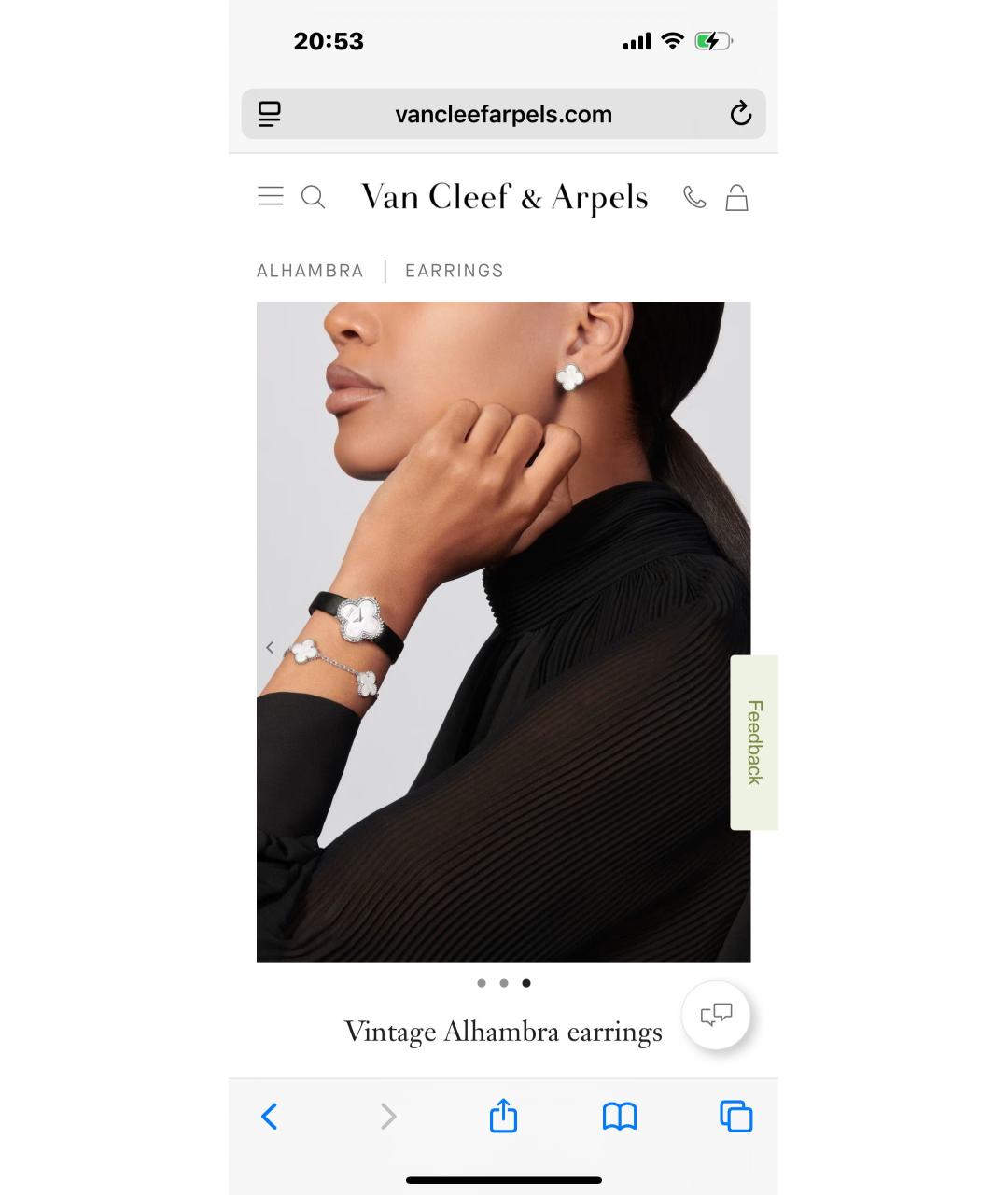 VAN CLEEF & ARPELS Белые серьги из белого золота, фото 2