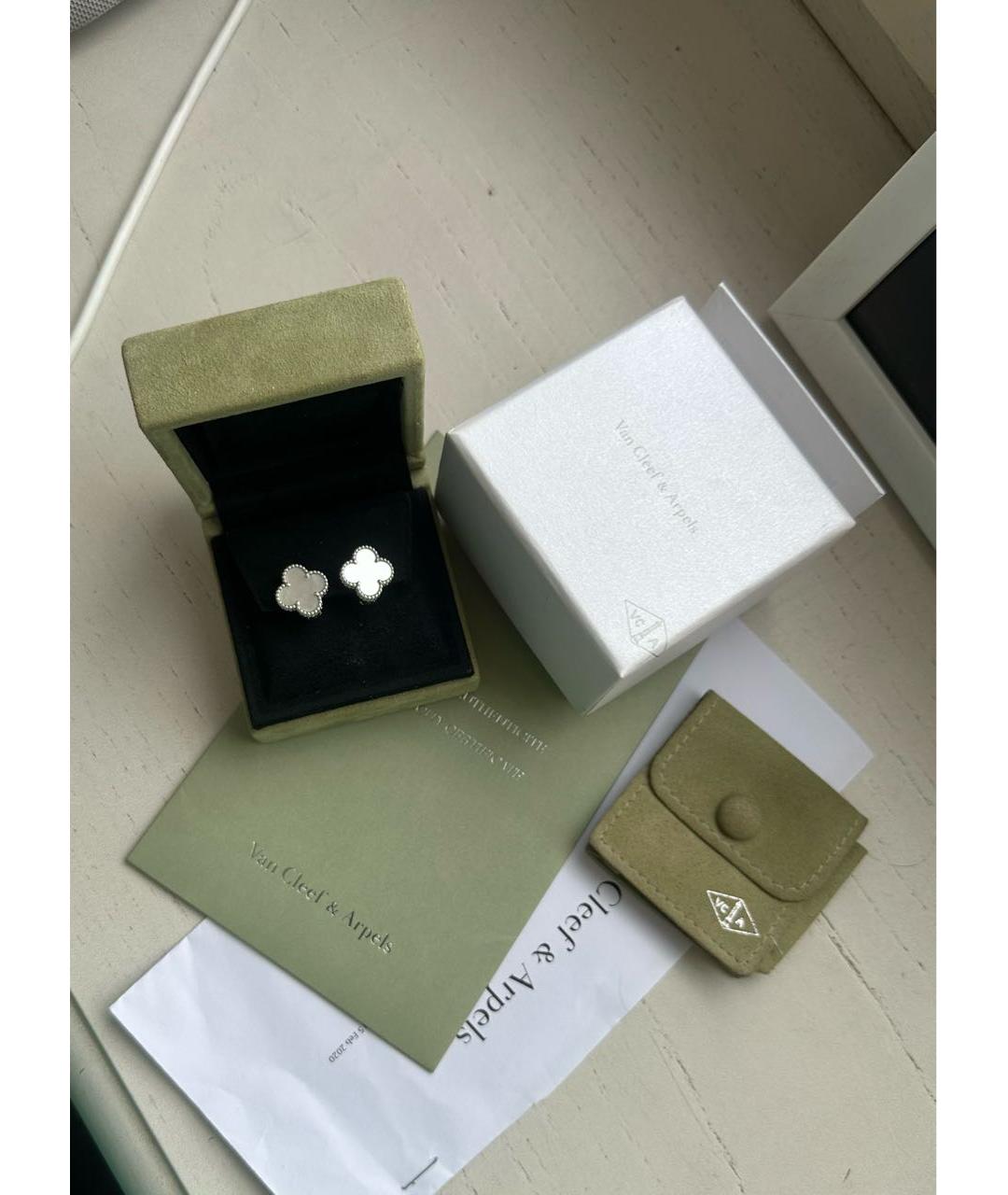 VAN CLEEF & ARPELS Белые серьги из белого золота, фото 6