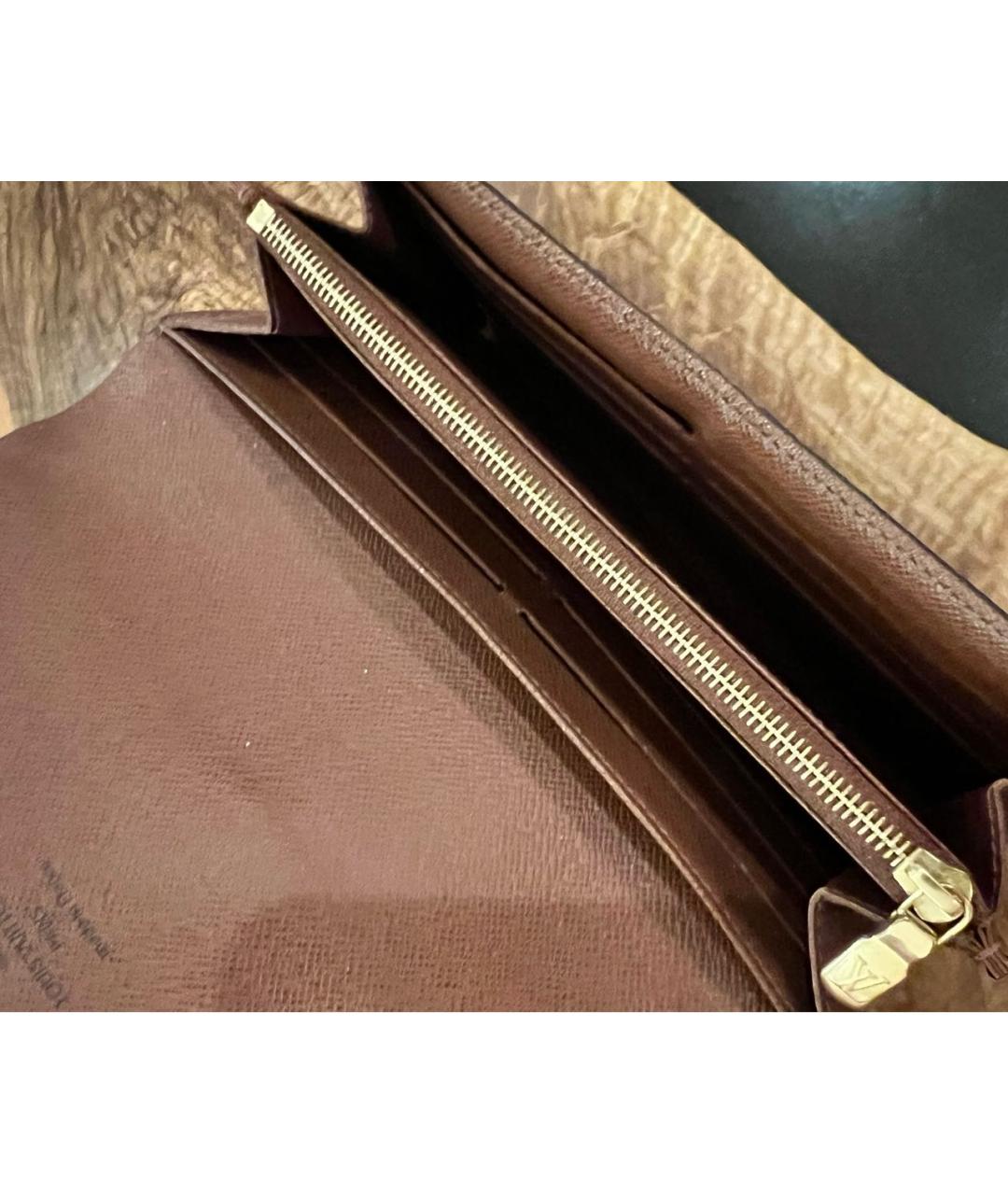 LOUIS VUITTON Коричневый кошелек, фото 4