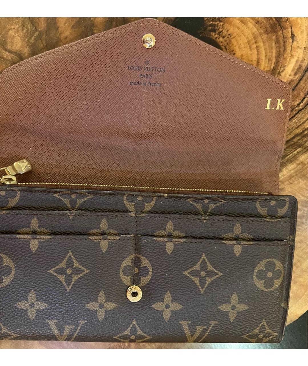 LOUIS VUITTON Коричневый кошелек, фото 5