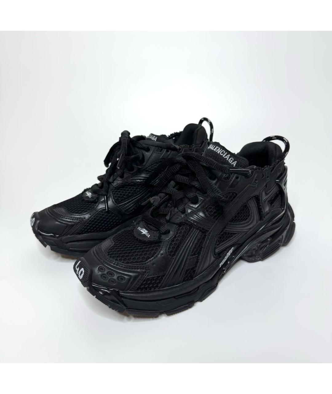 BALENCIAGA Черные текстильные кроссовки, фото 3