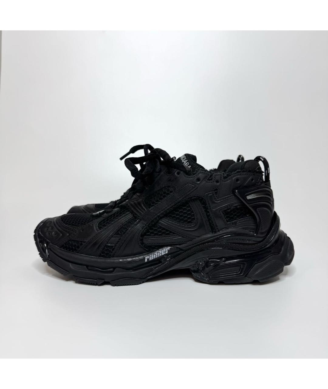 BALENCIAGA Черные текстильные кроссовки, фото 4