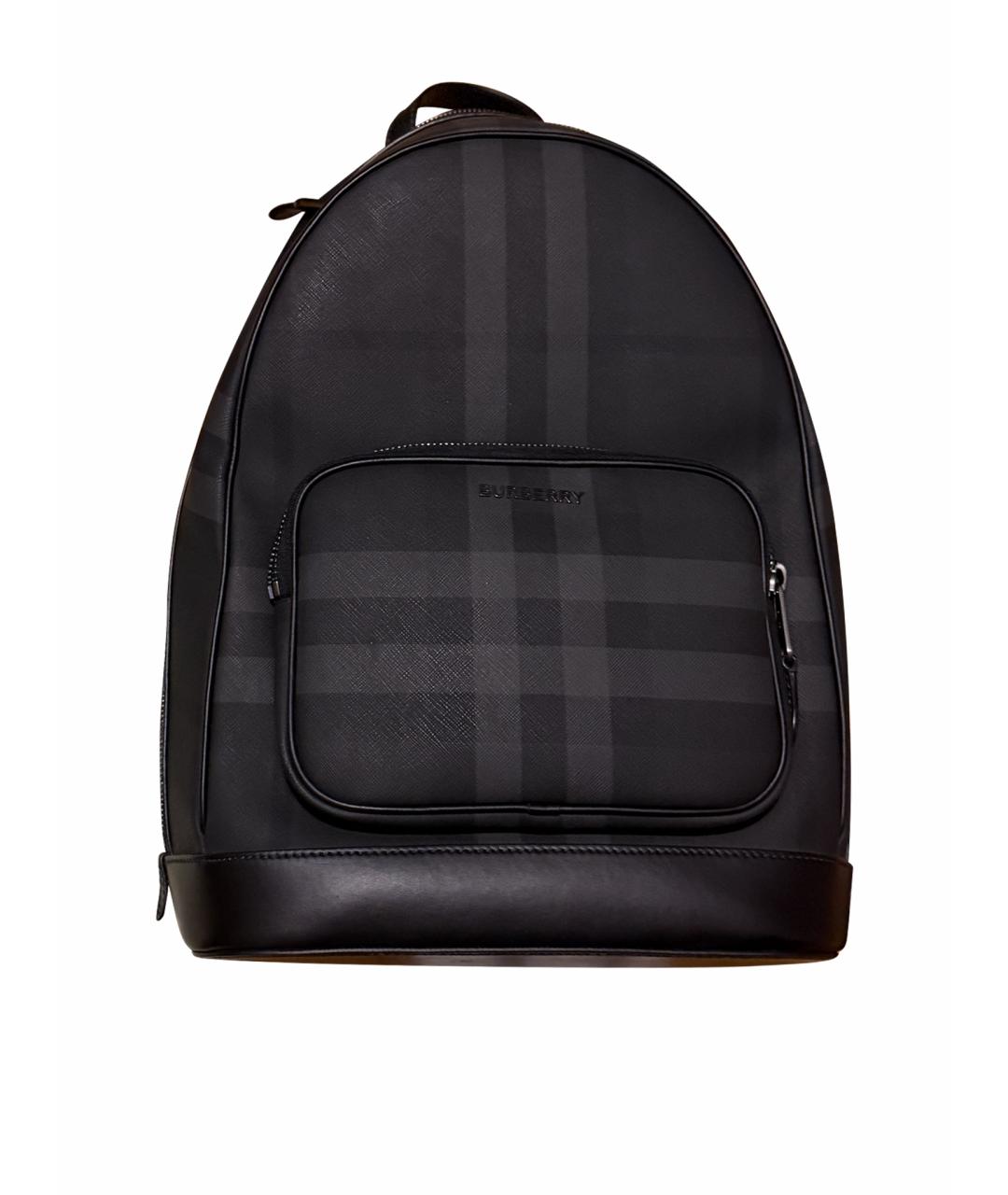 BURBERRY Черный кожаный рюкзак, фото 1