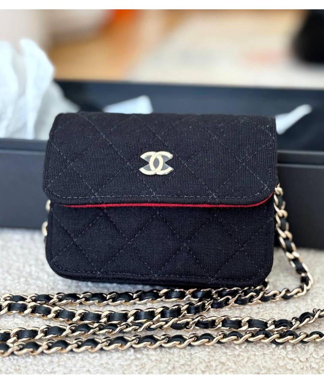 CHANEL Черная сумка через плечо, фото 5