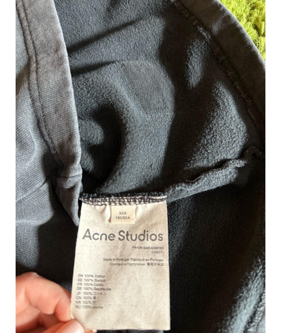 ACNE STUDIOS Антрацитовая футболка, фото 6
